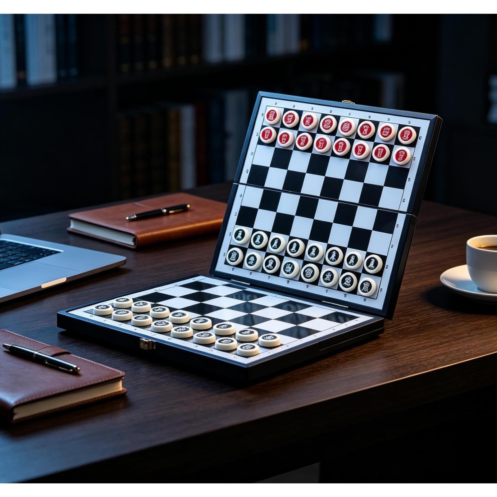Gioco da tavolo portatile pieghevole magnetico di scacchi cinesi Scacchi
