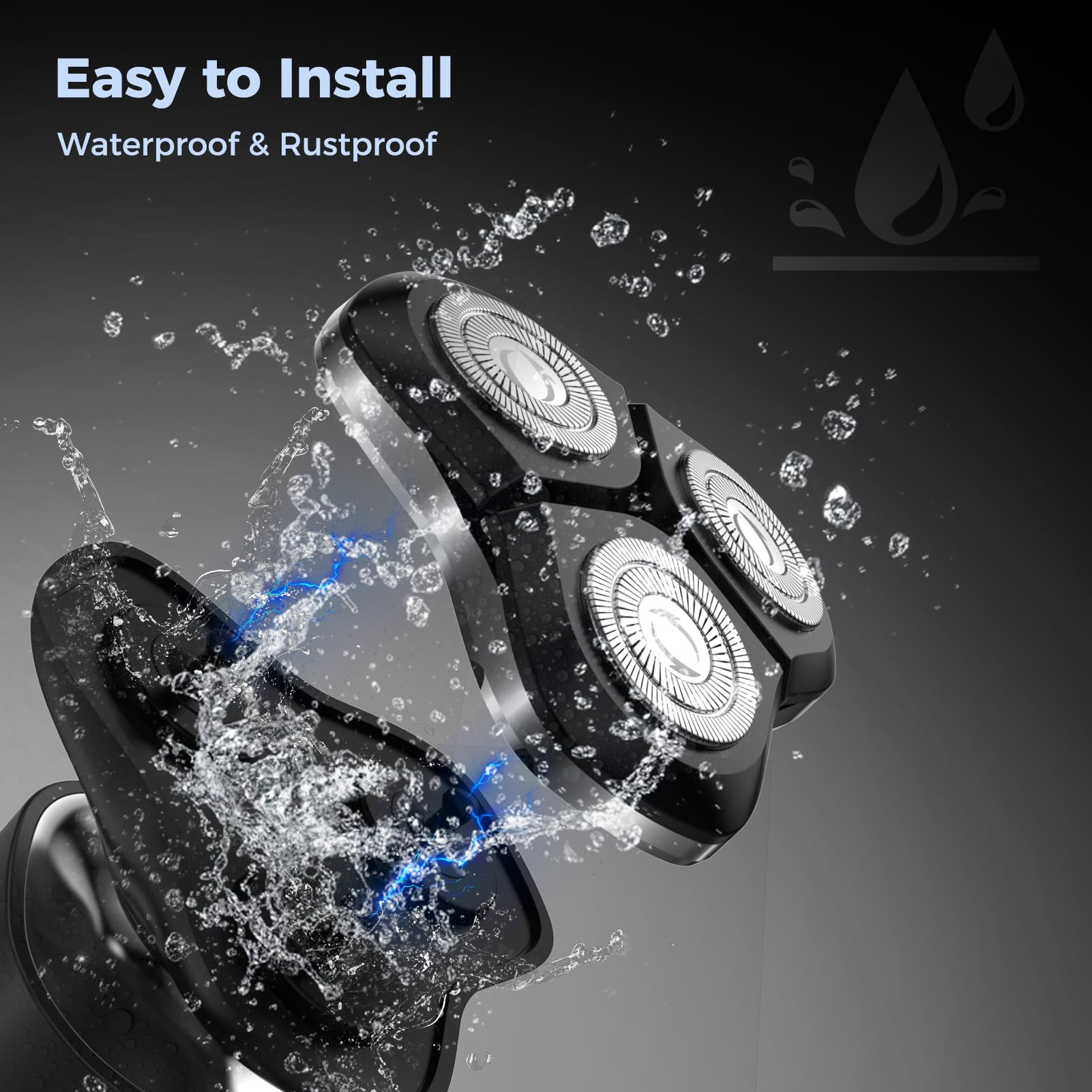 Testine per rasoio elettrico 3D - Testine di ricambio magnetiche per serie 8012, lame di ricambio resistenti - Accessori da barba