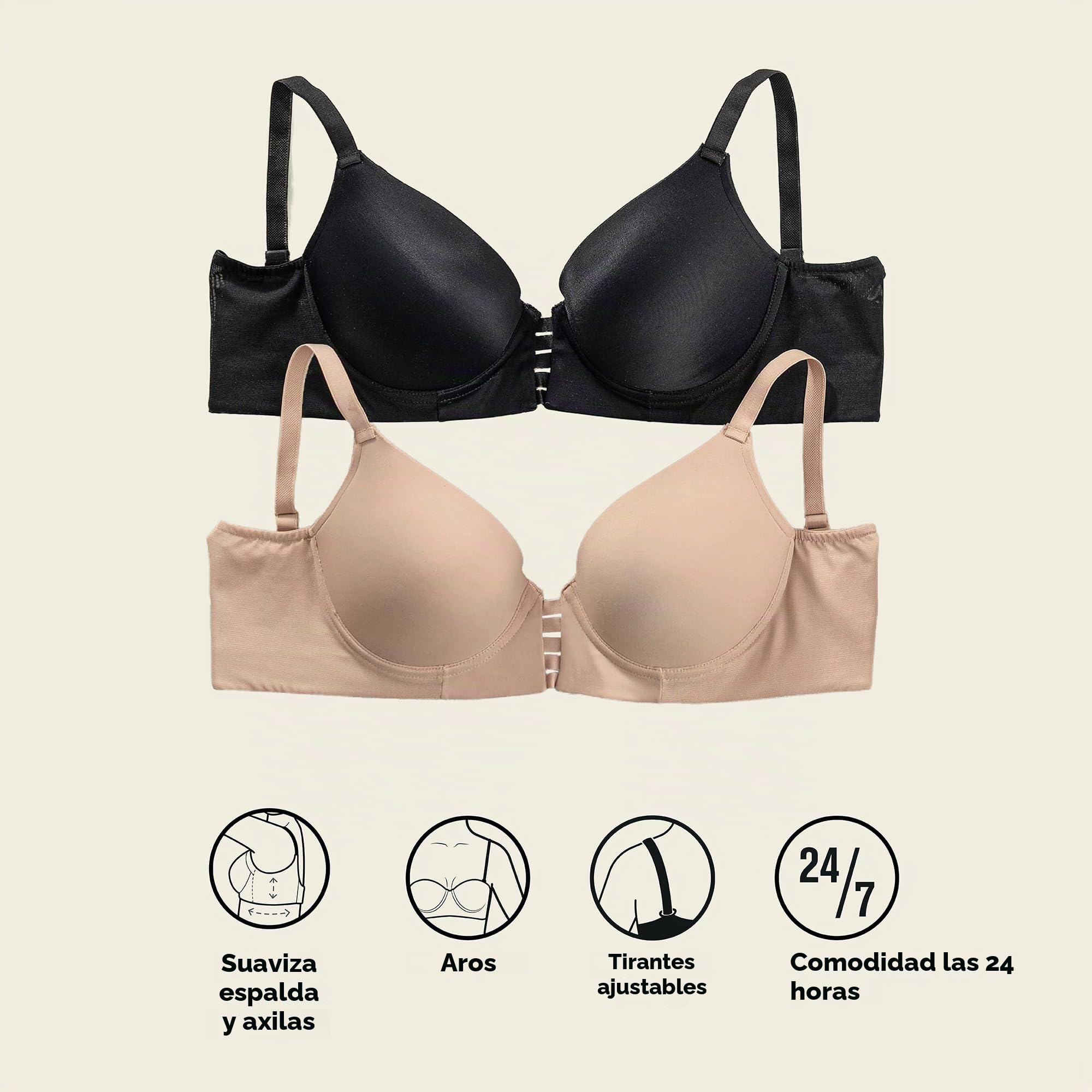 Leonisa Sujetador Triangular de Push up Alto y Buen cubrimiento Memory Bustier
