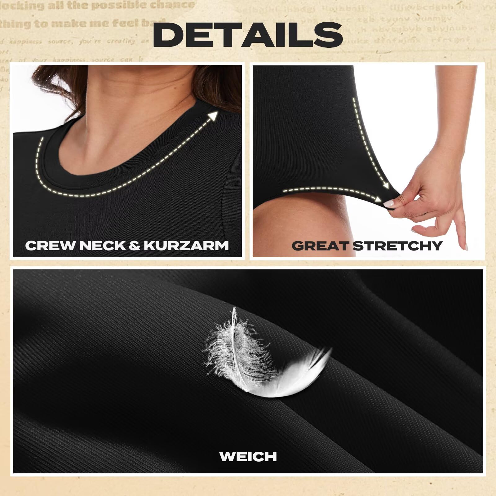 TNNZEET Body damskie t-shirty, body z krótkim rękawem, elegancki letni seksowny strój