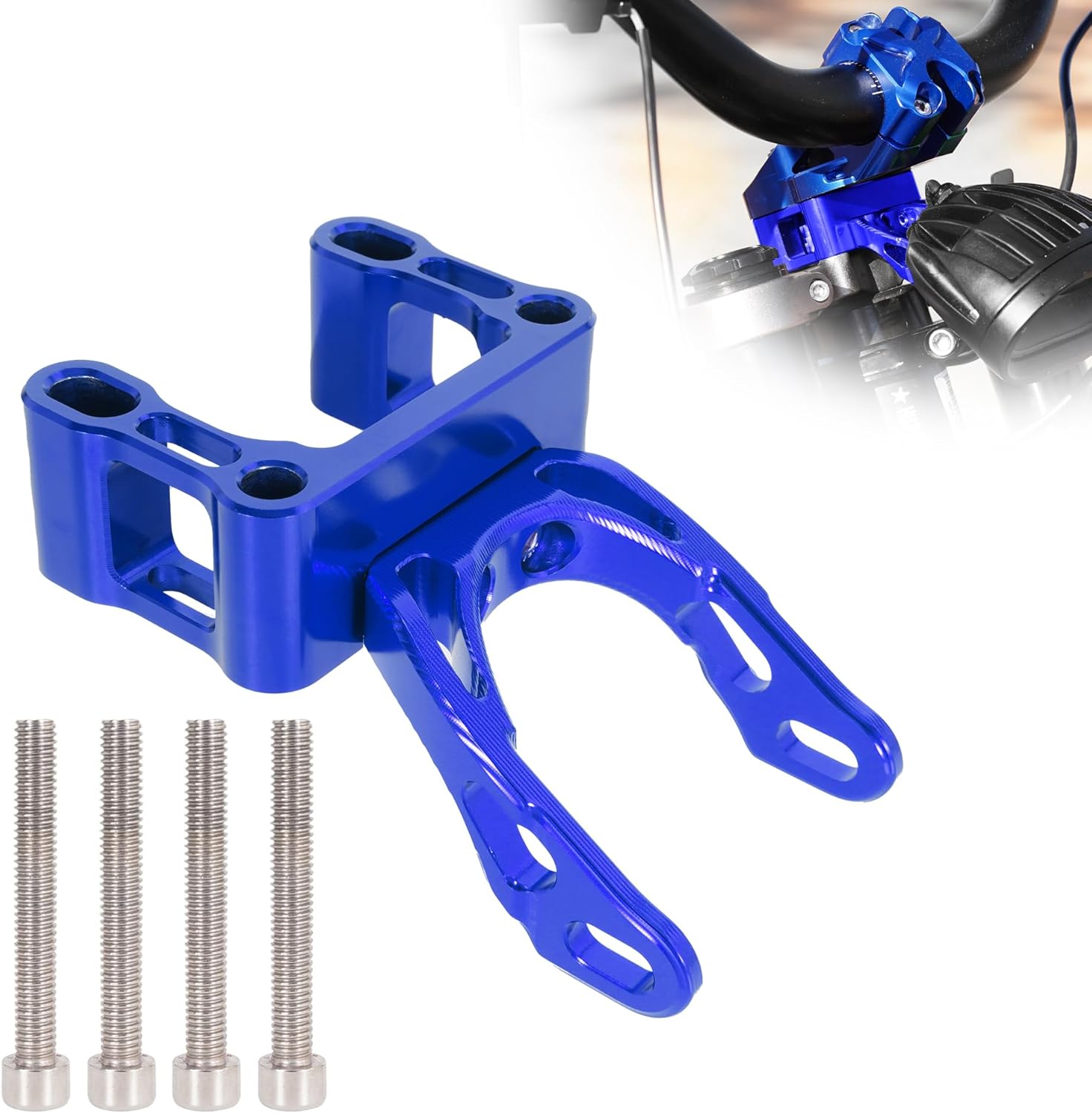 Upgrades Surron Headlight Mount Bracket with 25MM Motorcycle Handlebar Riser Set for Sur Ron LBX Segway X160 / X260 (Black, 25MM)