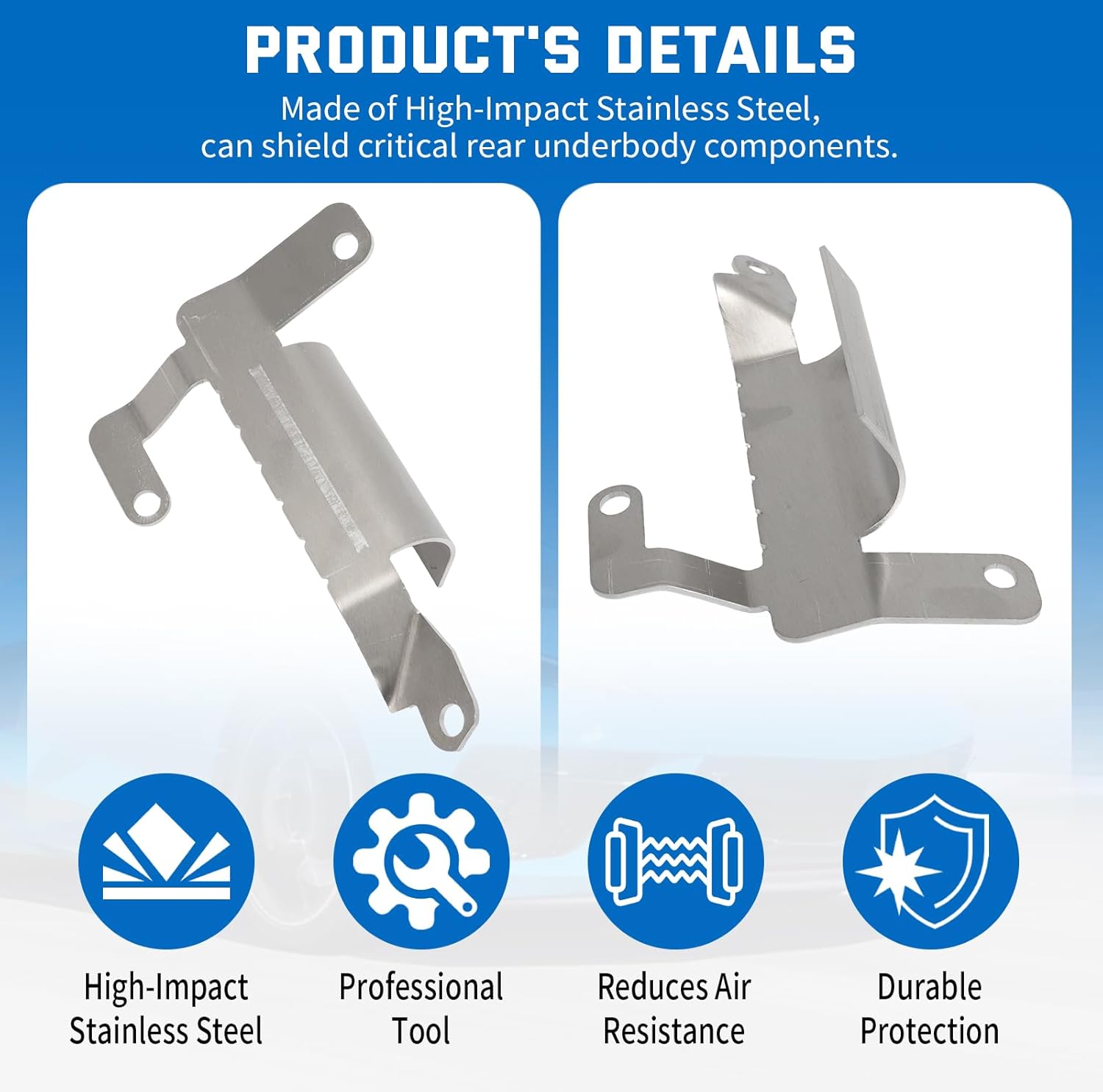Front Left Lower Bumper Deflector Rear Air F Deflector Shield For Chevrolet C8 Corvette 2020-2025 - Replacement For OEM 85580653, Reduces Drag & Protects Engine (Driver Side, Left)