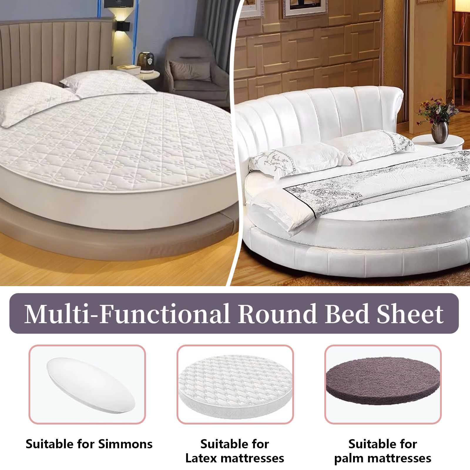 Sábanas bajeras redondas para cama doble, 28 cm, transpirable, agradable al tacto, para el hogar (#5,100 cm)