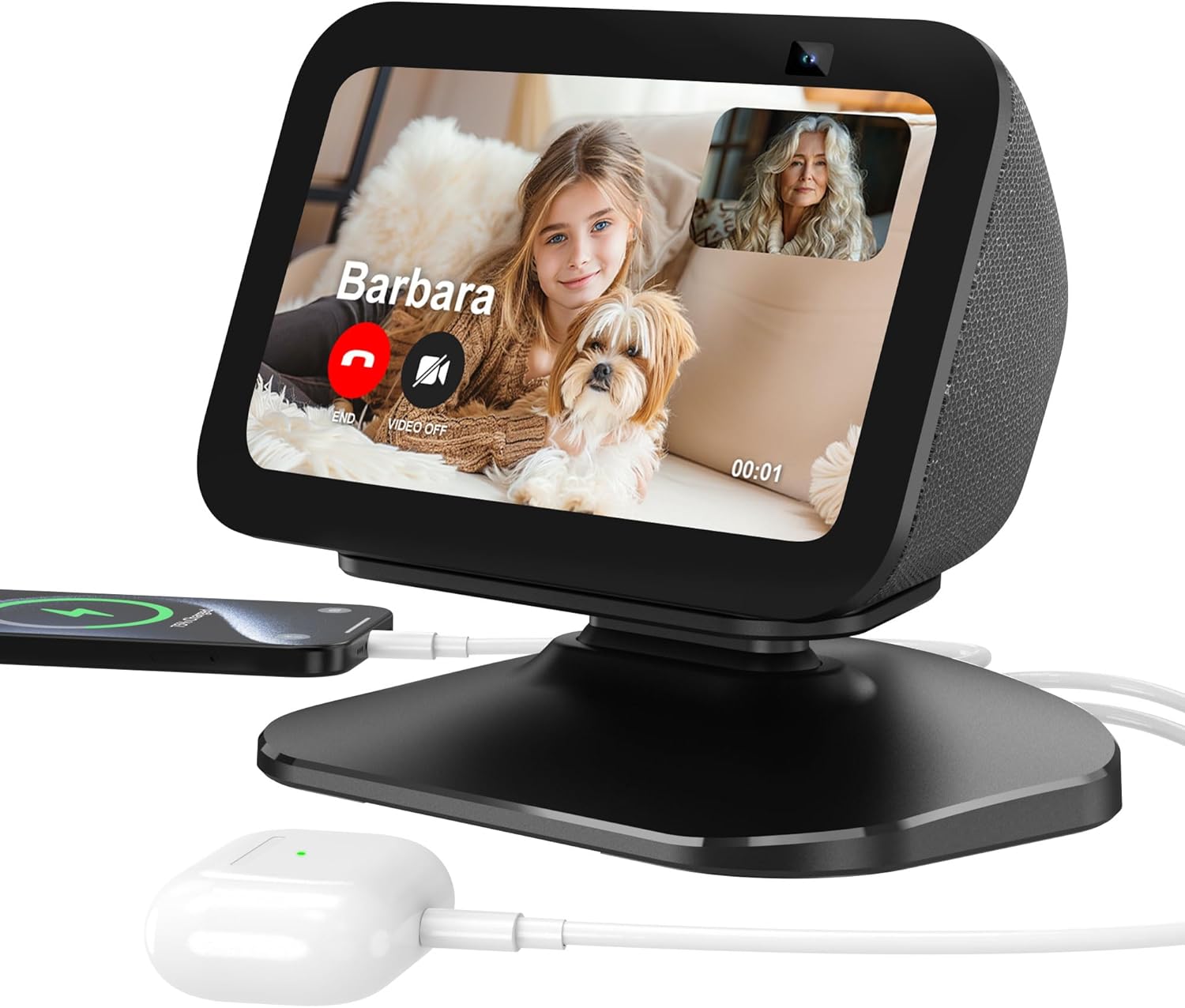 PlusAcc Base Station Stand For Show 8 3rd Gen With USB-C/A Two Charging Port For IPhone & Airpods & All Phone & Earphone - 44 - View #6