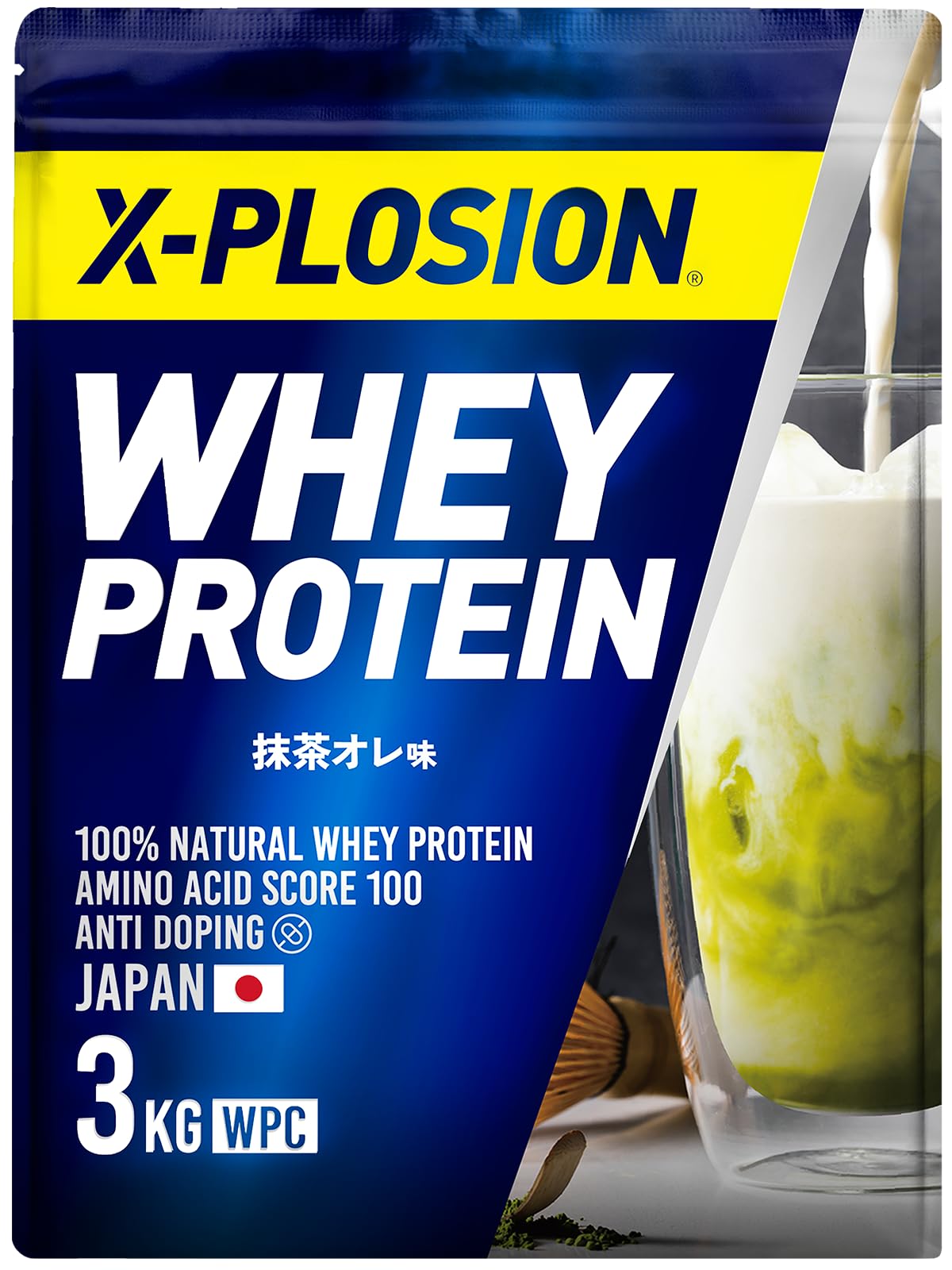 エクスプロージョン プロテイン 3kg ホエイプロテイン 抹茶オレ味 WPC X…