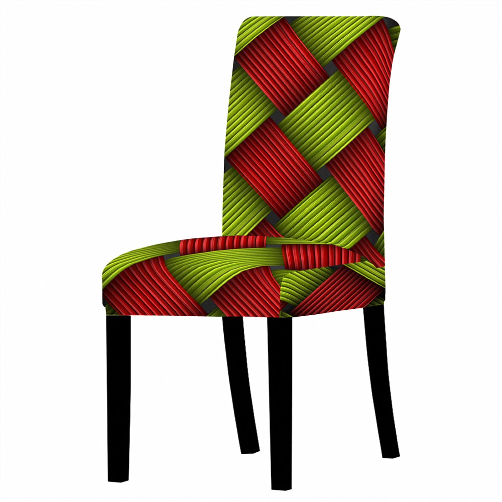 Coprisedie Geometria Gialla Rossa Coprisedie con Schienale Lavabile Copri Sedia da Cucina Spandex Coprisedia con Schienale Estraibile Universale Copri Sedie Soggiorno 8 Pezzi