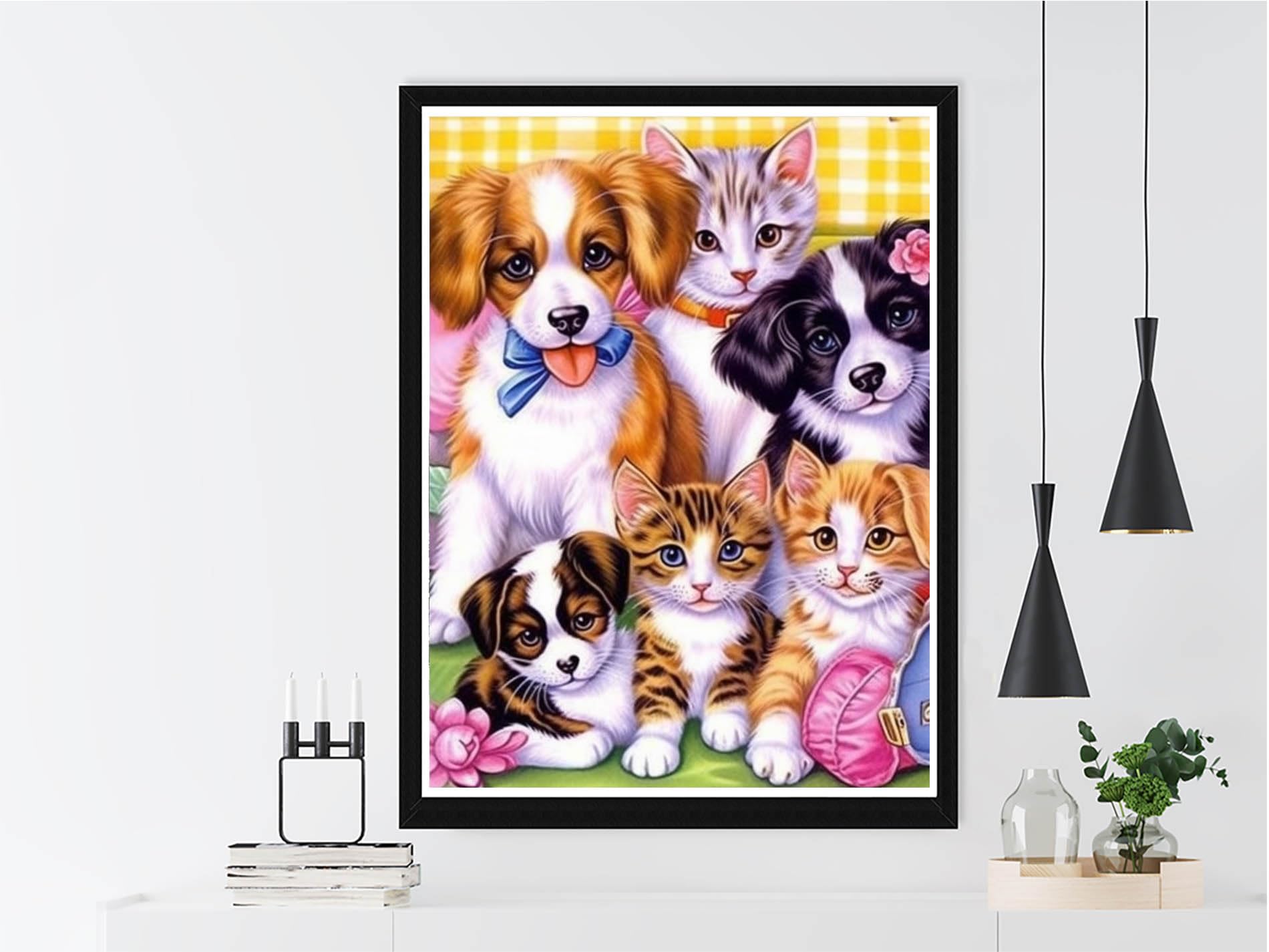 VAIIEYO 5D Diamond Painting Kit Completo – Cane, 30x40 Cm – Fai Da Te Con Strass, Tela Adesiva E Strumenti Inclusi