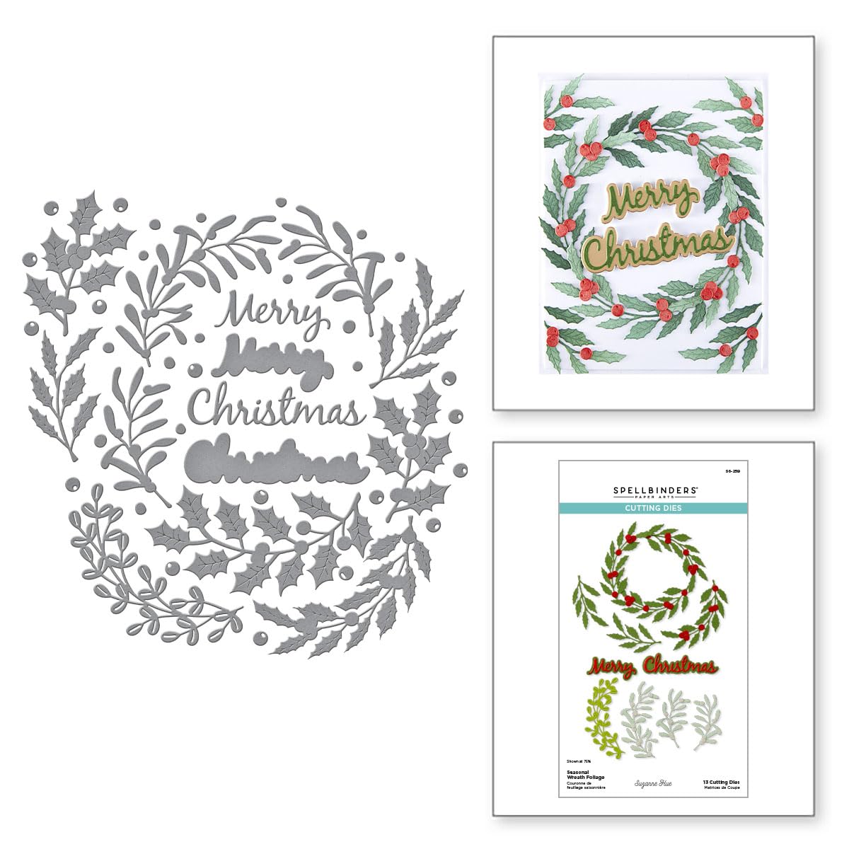 Seasonal Wreath Foliage Etched Dies from the Texture & Foliage Collection by Suzanne Hue
