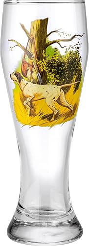 Vasos Pilsner clásicos de fabricación europea. Vaso de cerveza artesanal de 14 oz (14.0 fl oz) para una mejor retención de la cabeza, aroma y sabor.