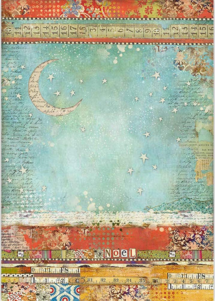 Stamperia Moon International, Kft Rice Paper Pack A3 One Size