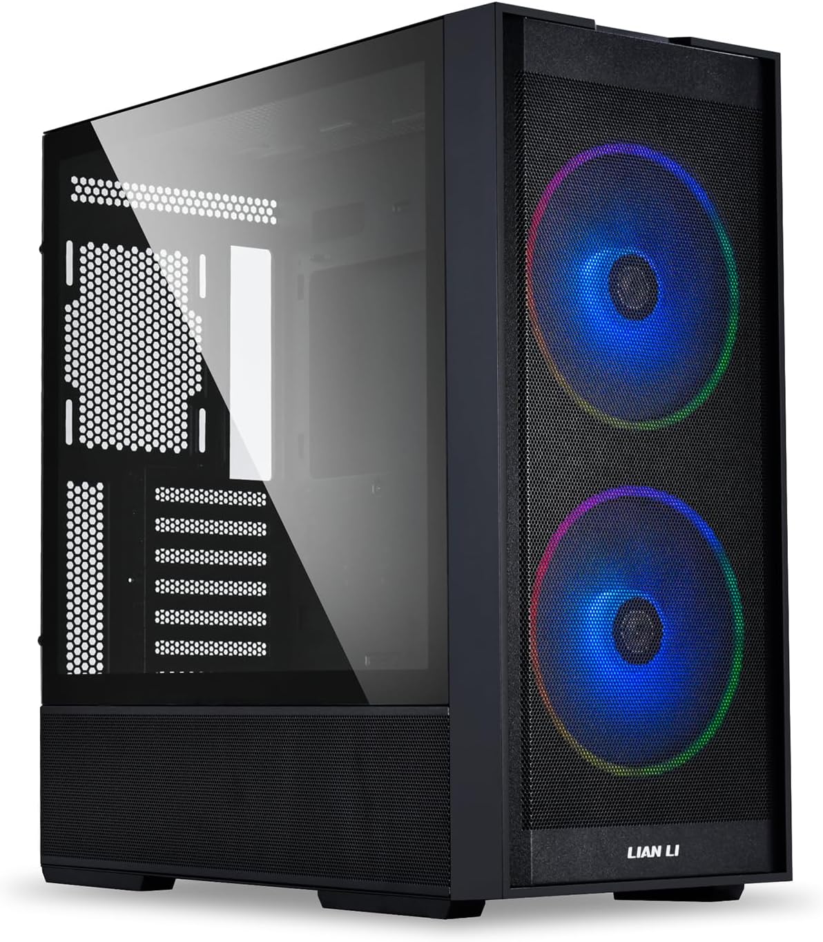 LANCOOL 206 ATX PC Case, RGB Gaming Computer Case, Mesh Front Panel Mid-Tower Chassis w/ 2 ARGB PWM Fans Pre-Installed, USB Type-C Port, Tempered Glass Side Panel (Black)
