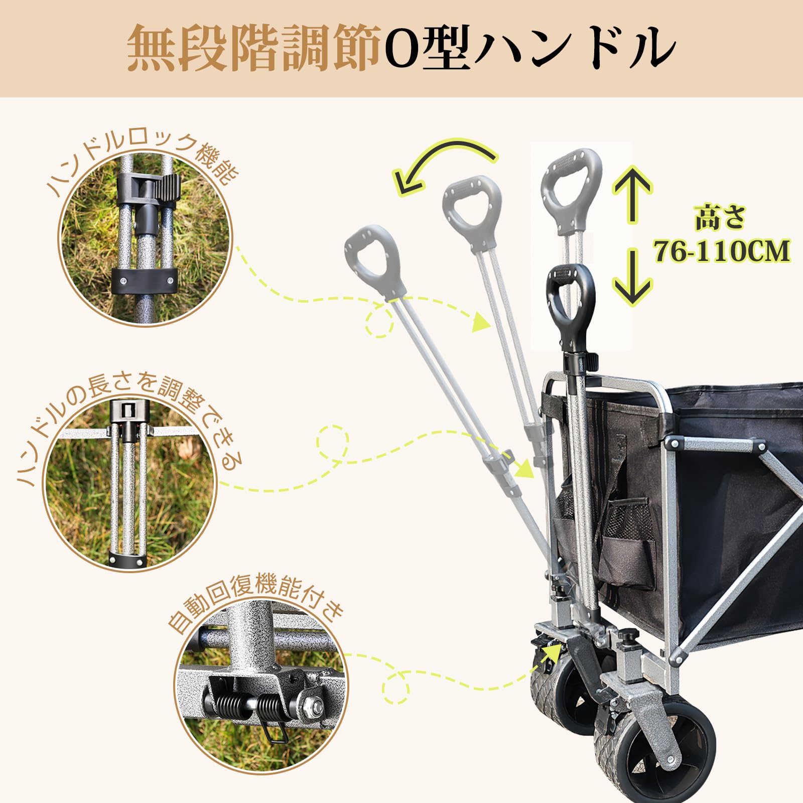 Amazon.co.jp: Sikatoku 後ろ開け キャリーワゴン【大容量200L 耐荷重