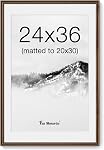 5 x 7 Picture Frame, USA-Sourced Walnut Wood Picture Frame, 5x7 Photo Frame with High Tempered Glass, 5 by 7 Wooden Frame Matted to 4x6 Photo for Wall & Tabletop Display, 1 Pack