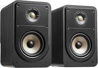 POLK AUDIO SIGS15ELBK Signature Elite Es15, High Resolution Bookshelf Speakers For Home Theater, Stereo Speakers, Black