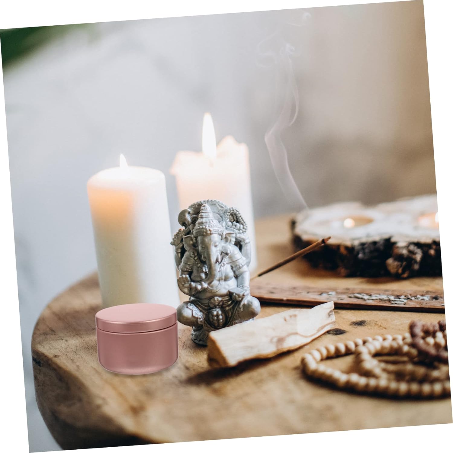 SEWOART 36pcs DIY Candle Making Tin Jar Metal Candle Storage Jar Lid Reusable Tin Containers for Travel