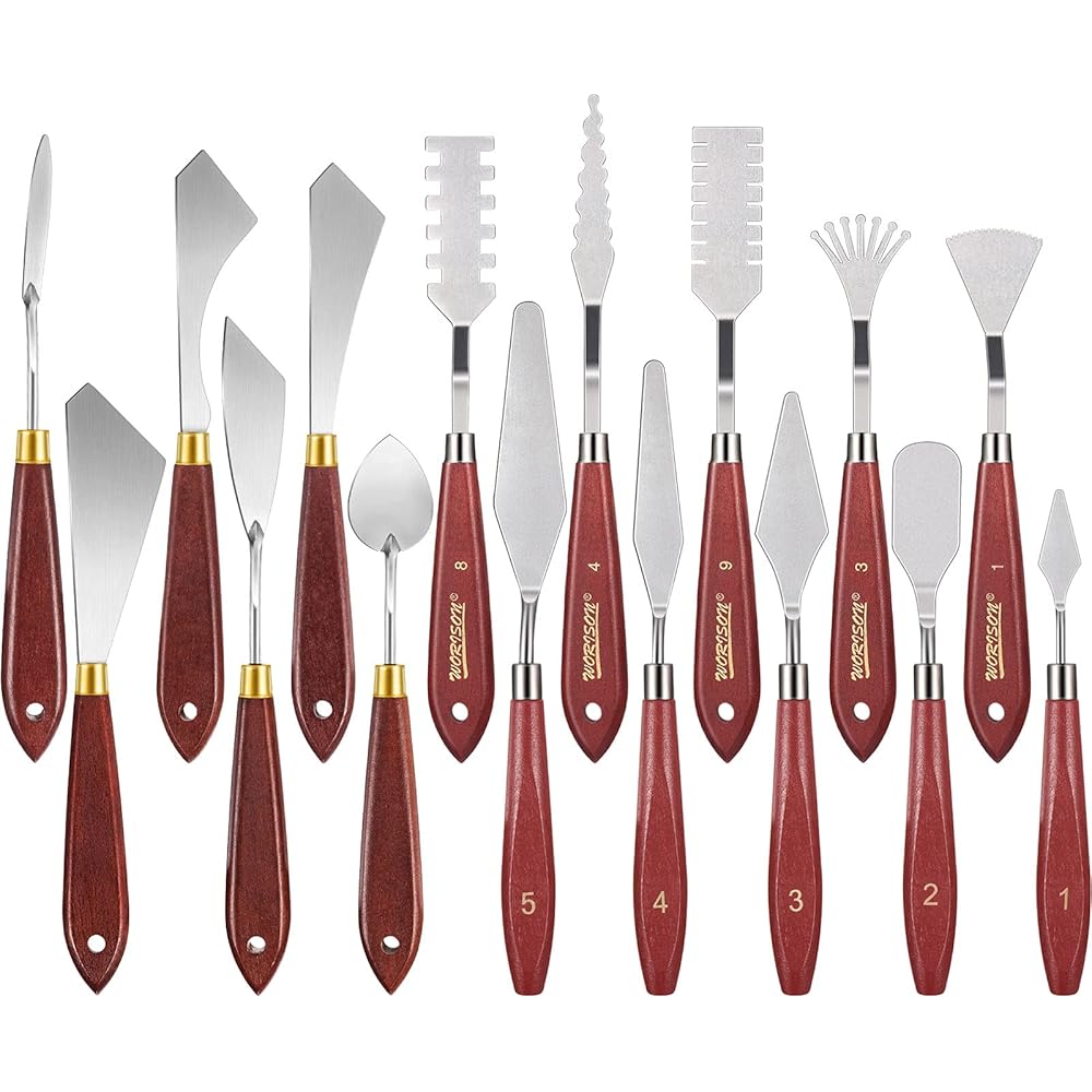 5/mo Finance 16 Pieces Painting Knife Set Stainless Steel Palette