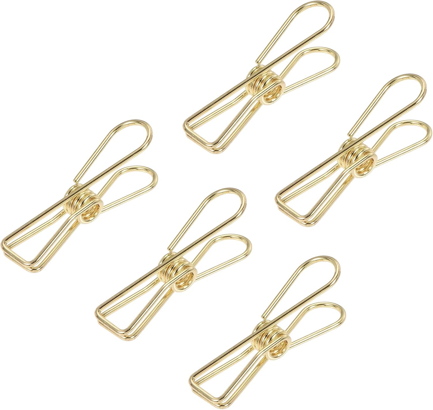 MECCANIXITY Small Metal Wire Clip 1 Inch Multi-Purpose Bag Clamp for Home Office Kitchen, Blue Pack of 45