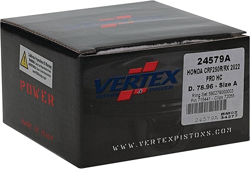 Miniatura 5 de Vertex 24579A Kit de pistón de alta compresión forjado compatible con/reemplazo para Honda CRF 250 R, CRF 250 RX 2022 3.110 in de diámetro del