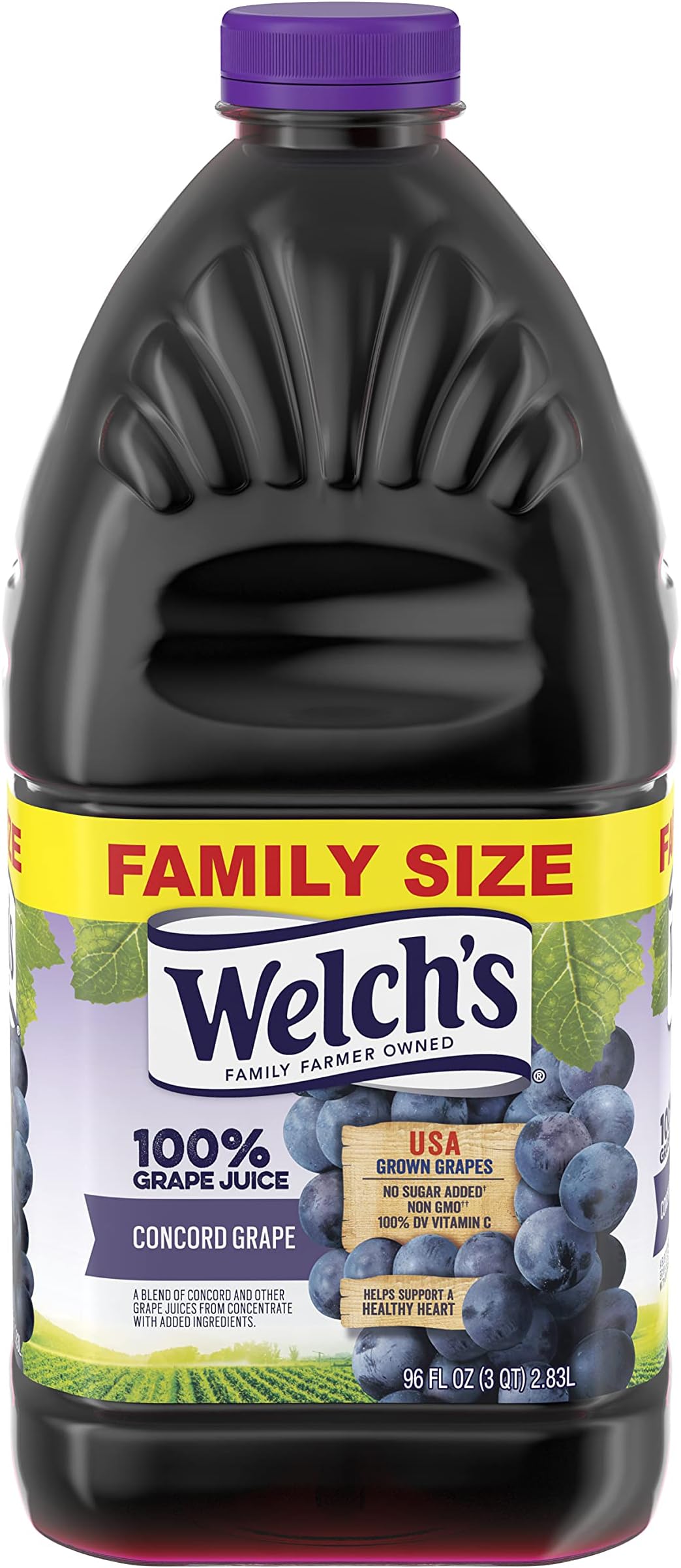 Welch's 100 Purple Juice, Concord Grape, 96 Fl Oz