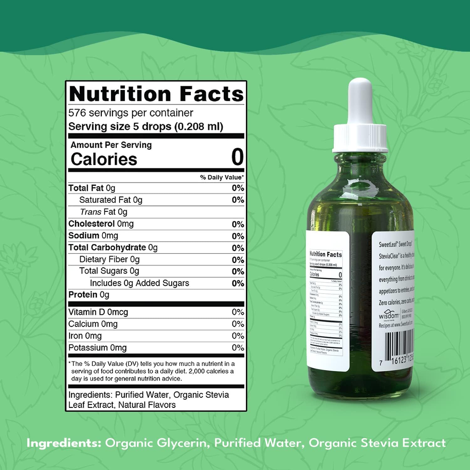 SweetLeaf SteviaClear Sweet Drops - Stevia Liquid Drops Sweetener, Pure Stevia Drops with No Bitter Aftertaste, Liquid Sugar Alternative, Zero Calorie, Keto Food, Non-GMO SweetLeaf Stevia, 4 Fl Oz (Pack of 2)