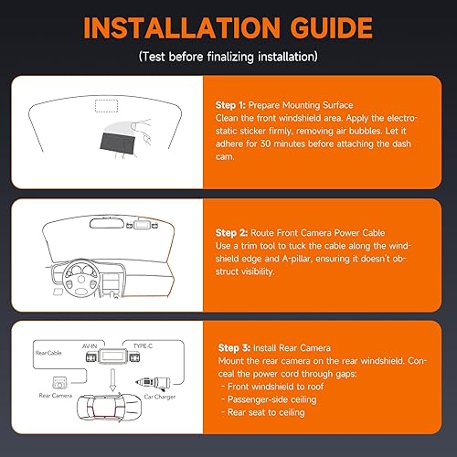Miniatura 11 de Cámara de tablero de 360° frontal, trasera e interior, 4 canales 3K+3 x 1080P, Wi-Fi GPS de 5 GHz, control de voz, cámara de tablero 4K+1080P* 2