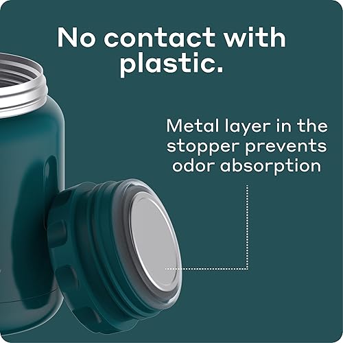 Miniatura 4 de BOBBER Tarro térmico con aislamiento de boca ancha de 24 onzas para sopa y comida caliente, acero inoxidable con cuchara y tazón integrados,