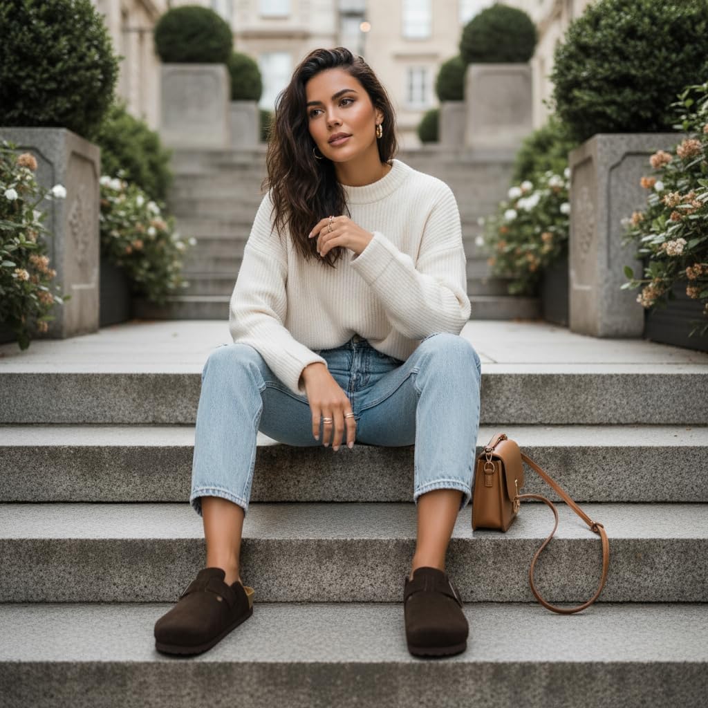 CUSHIONAIRE Hana - Genuine Leather Suede Classic Clog Womens Shoes - Slip On Mule Comfortable Shoes for Women - Image 2