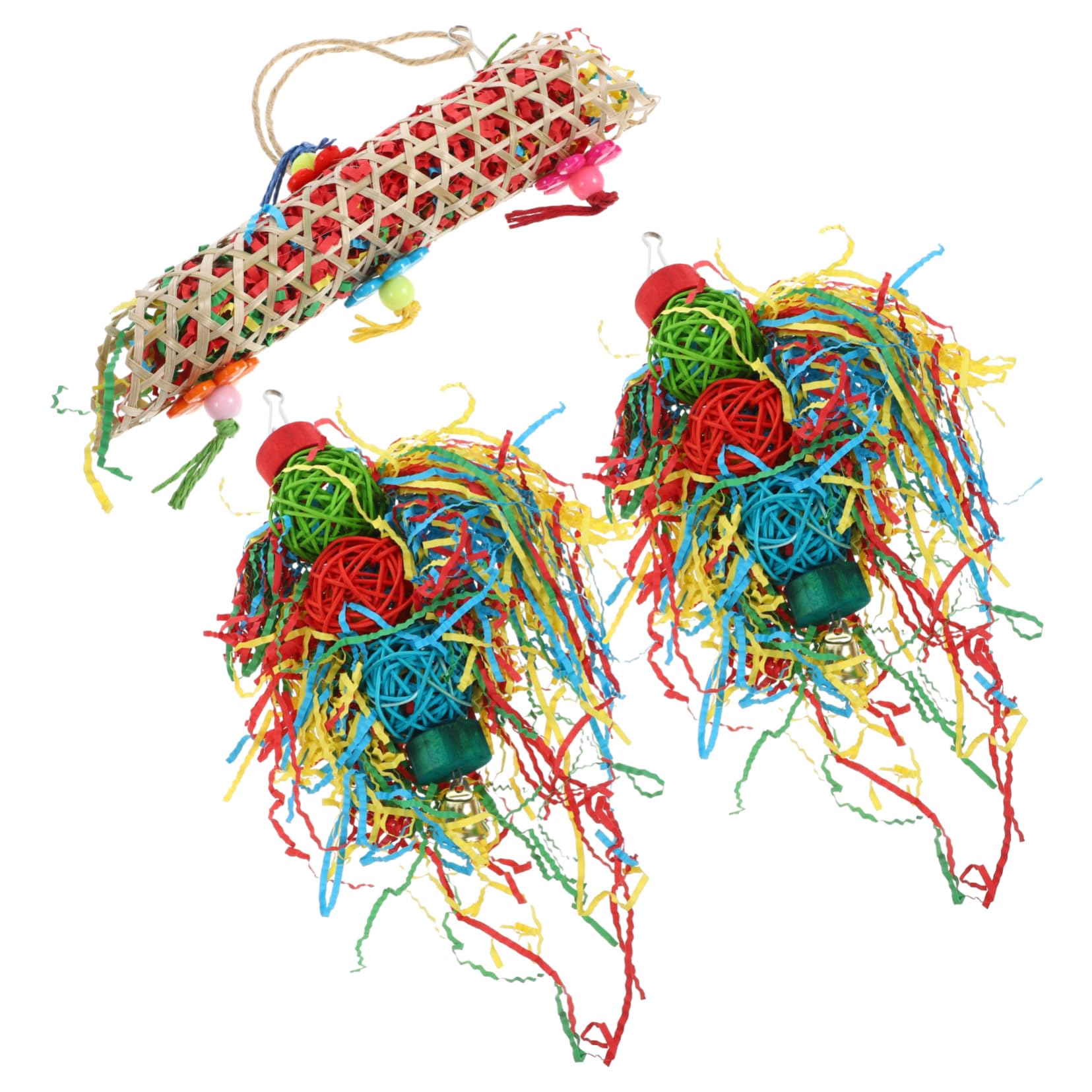 Toddmomy 15pièces Jouets à Mâcher pour Perroquets Jouet Suspendu pour Oiseaux pour Perruches Et Calopsittes