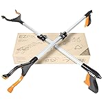 EZPIK Grip Aid Tool Grabber Reacher + Magnets - Grabbers for Seniors, Trash Picker Upper Grabber - Trash Grabber Tool- Reacher Grabber Pickup Tool (Silver, 32 (Pack of 2))