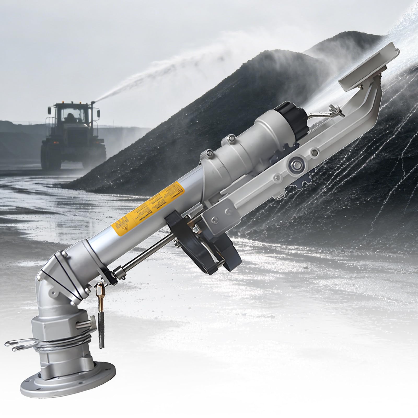 Versenkregner Sprinkler 29-62m Große Reichweite 24°/44° Elevationswinkel Flanschschnittstelle für Landwirtschaftliche Betriebe Staubkontrollarbeiten StandardModel
