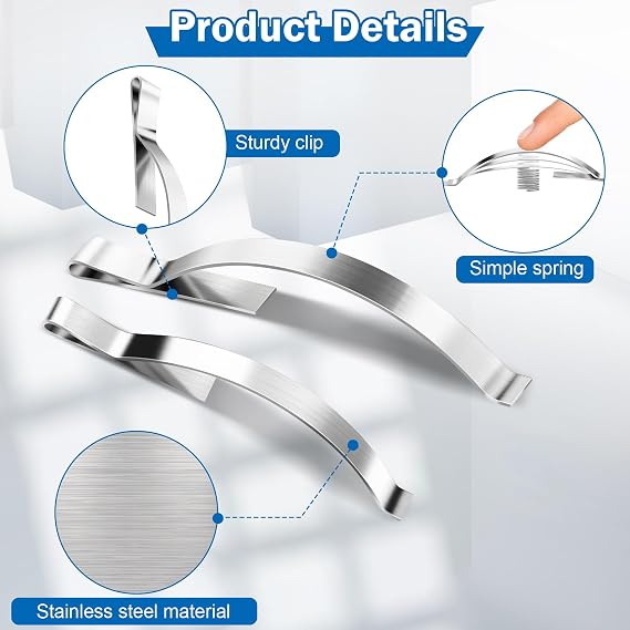 30 Pcs Corner Mount Flat Window Spring Stainless Steel Window Screen Clips, Prevent Screen Windows Shaking
