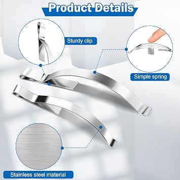 30 Pcs Corner Mount Flat Window Spring Stainless Steel Window Screen Clips, Prevent Screen Windows Shaking
