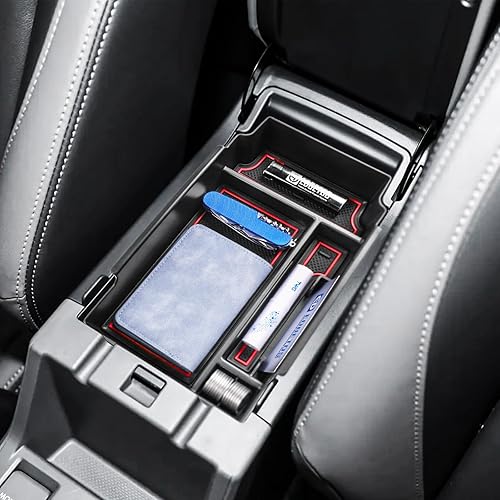 Miniatura 6 de EDBETOS Organizador de consola central compatible con Subaru Crosstrek e Impreza 2024, accesorios de plástico ABS, caja de reposabrazos, bandeja de
