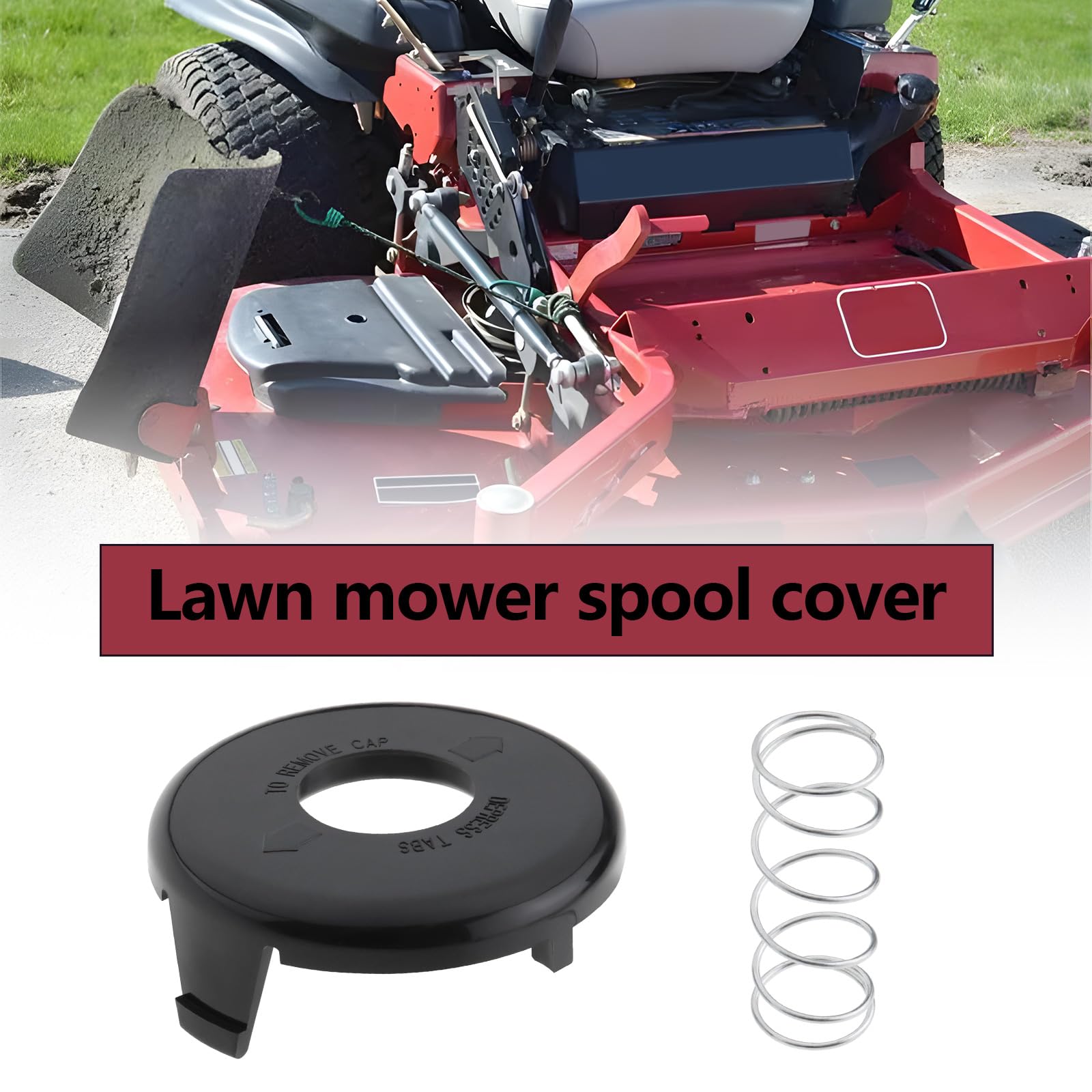 2x Trimmer-Spulenkappe + Feder Für Toro Rasentrimmer | Kompatibel Mit Modellen 512556, 51301 Uvm. | Einfach Zu Wechseln