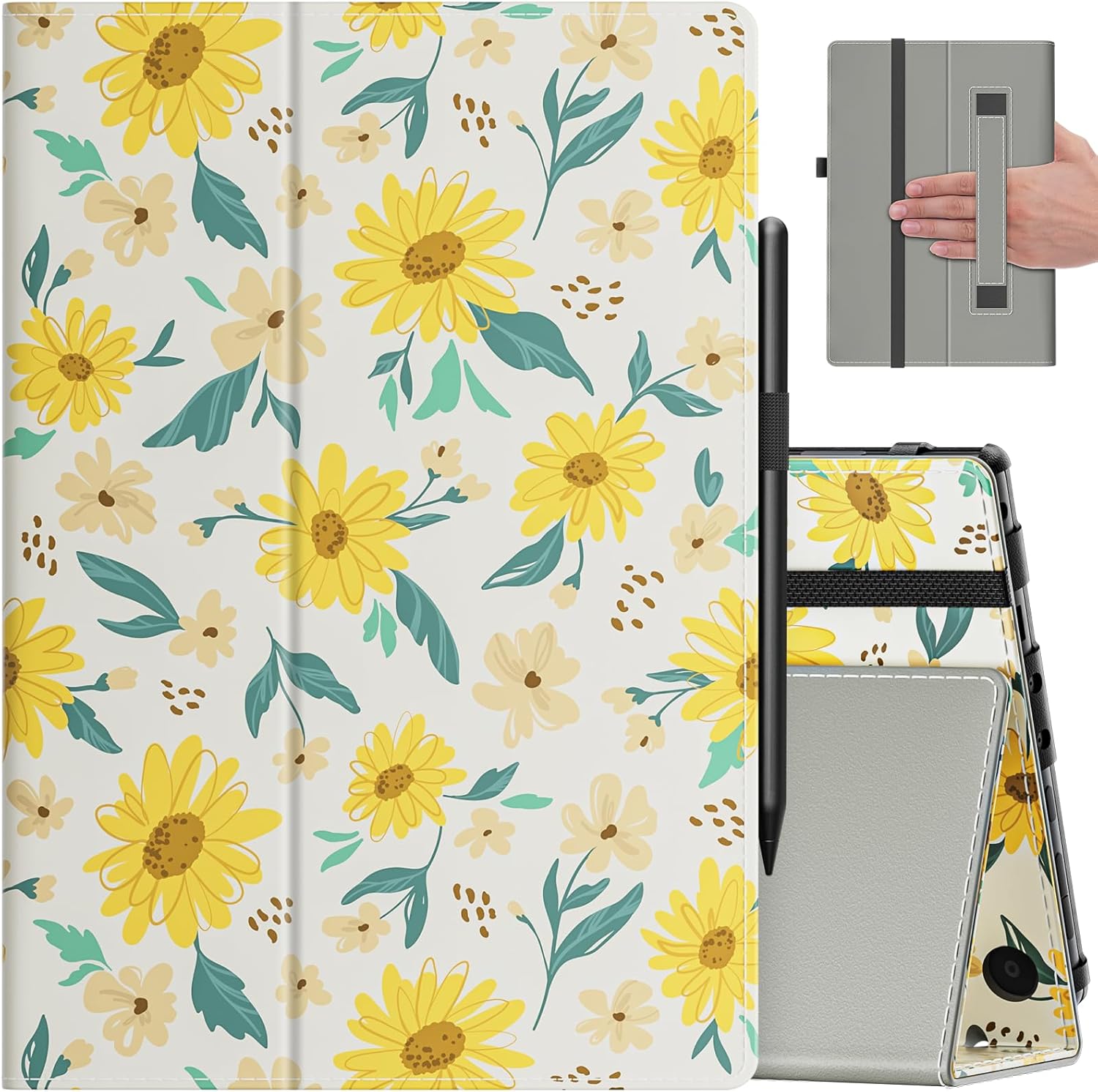 SOATUTO For Lenovo Tab M8 4th Gen 2023/2024 Release Hard Back Soft Silicone Heavy Duty Hybrid Protection Shell Kicktand Shoulder Strap Lenovo Tab M8 4th