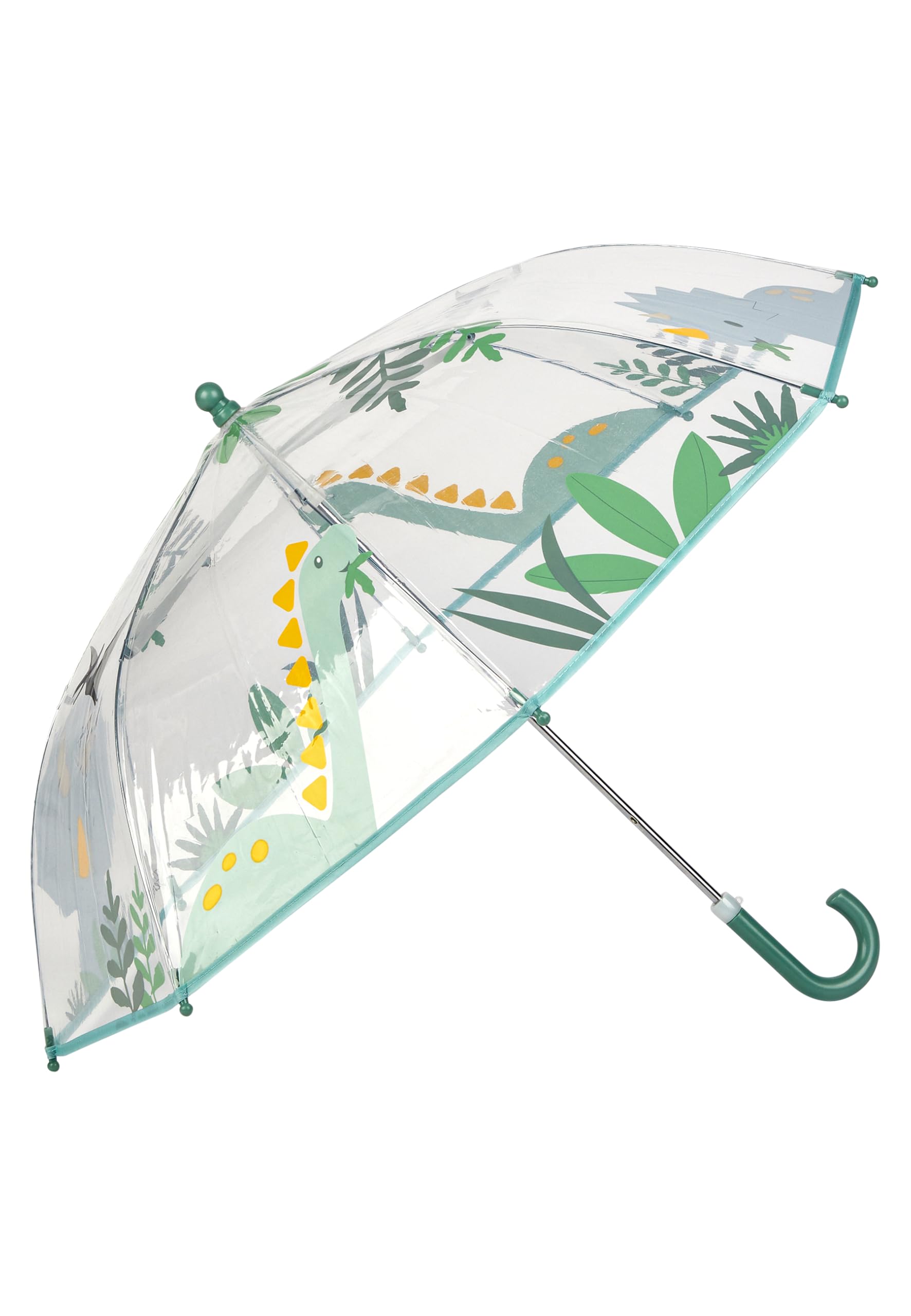 Parapluie Dino Rexi pour Enfant - Transparent et Multicolore avec Poignée Ergonomique