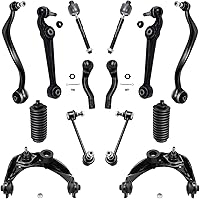 Vista 82 de Detroit Axle - Kit de suspensión frontal de 15 piezas para Jeep Grand Cherokee 99-04 1999 2000 2001 2002 2003 2004, brazos de control superior e