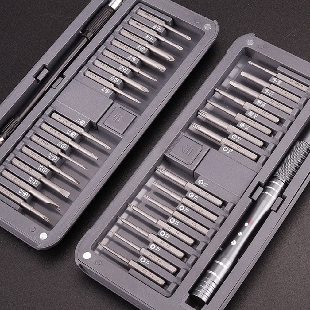 Zestaw precyzyjnych śrubokrętów, 29 w 1 zestaw bitów śrubokrętów, miniaturowy śrubokręt z aluminiową obudową, zestaw naprawczy do elektroniki, smartfona, zegarka, tabletu, konsoli do gier, aparatu f