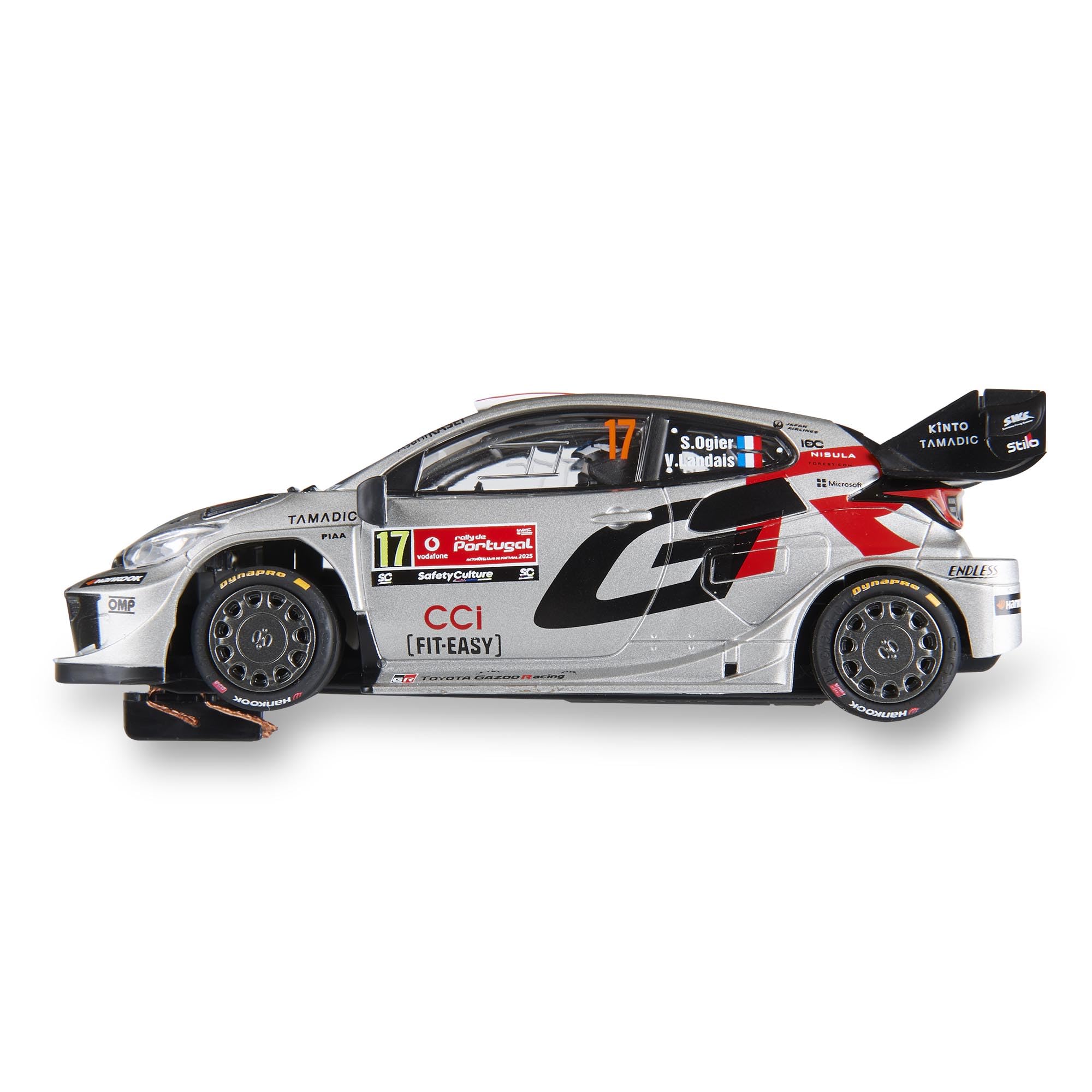 SCALEXTRIC - Vehículo de Carreras Advance - Coche Slot - Escala 1:32 (Toyota Yaris WRC - S. Ogier - Portugal '25)