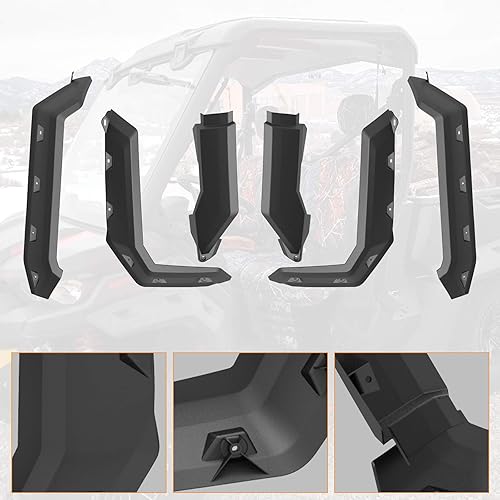 Miniatura 4 de KIWI MASTER Extensiones de guardabarros para 2016-2026 Can Am Defender, accesorios extendidos para guardabarros 715006821 715002424