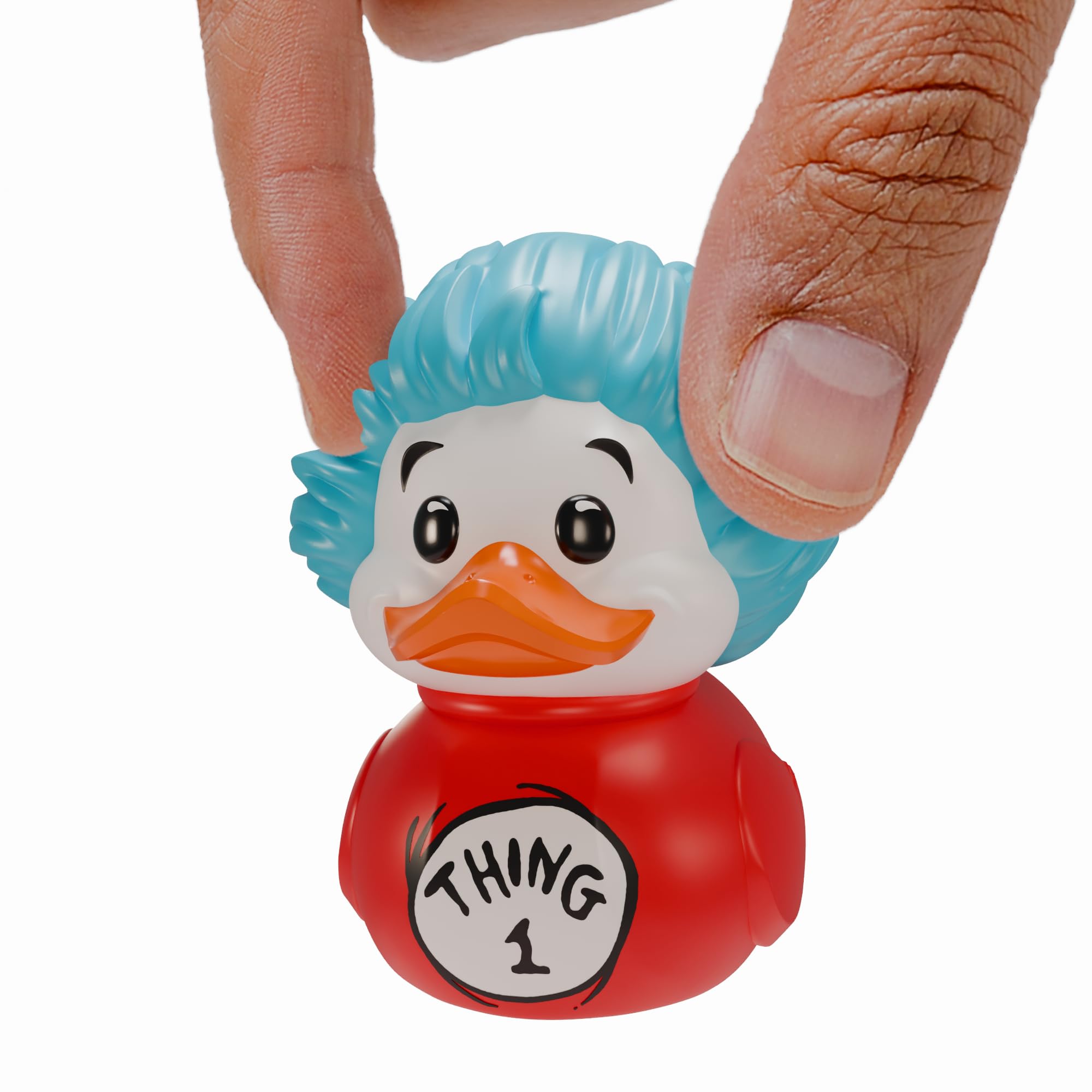 TUBBZ Mini: The Cat in the Hat - Thing 1 Cosplaying Rubber Duck Vinyl Figure – Official Collectible for Fans of Dr Seuss