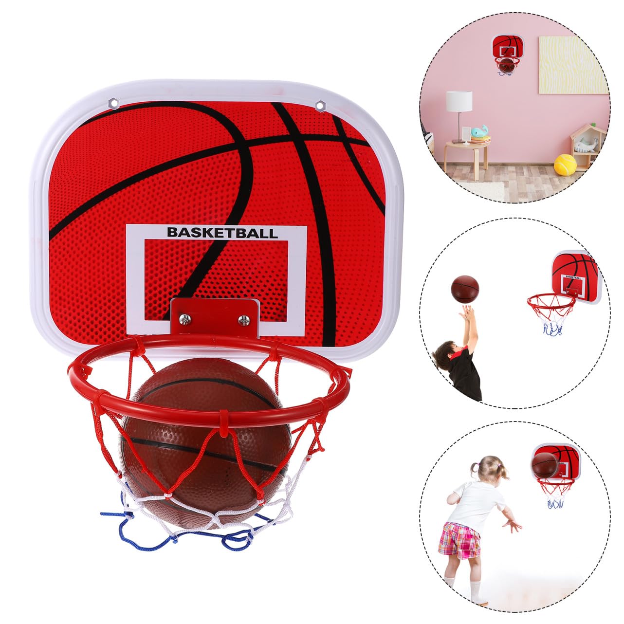 ORFOFE Tablero De Baloncesto Colgante Sin Taladrar De Hierro para Aro De Baloncesto para Tablero De Interior y Exterior Juguete De Práctico