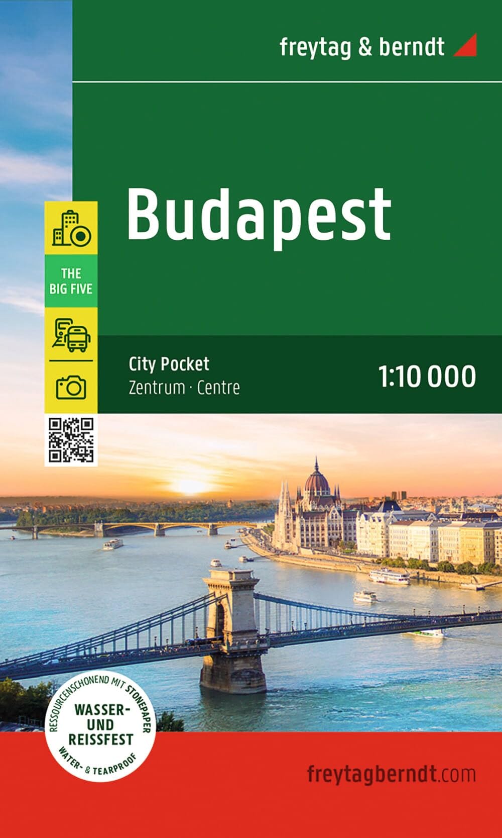 Budapest CP: City Pocket Map - 1:10,000 scale Water and Tear proof: water and tear resistant