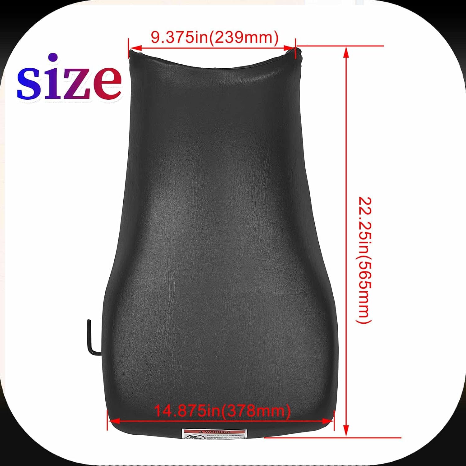 HECASA Complete Seat Compatible with 2005-2025 Honda Recon TRX250 TRX250TE TRX250TM ATV Seat Replacement for 77100-HM8-B40ZA 7100-HM8-B80ZA 77100-HM8-B00ZA Black Leather