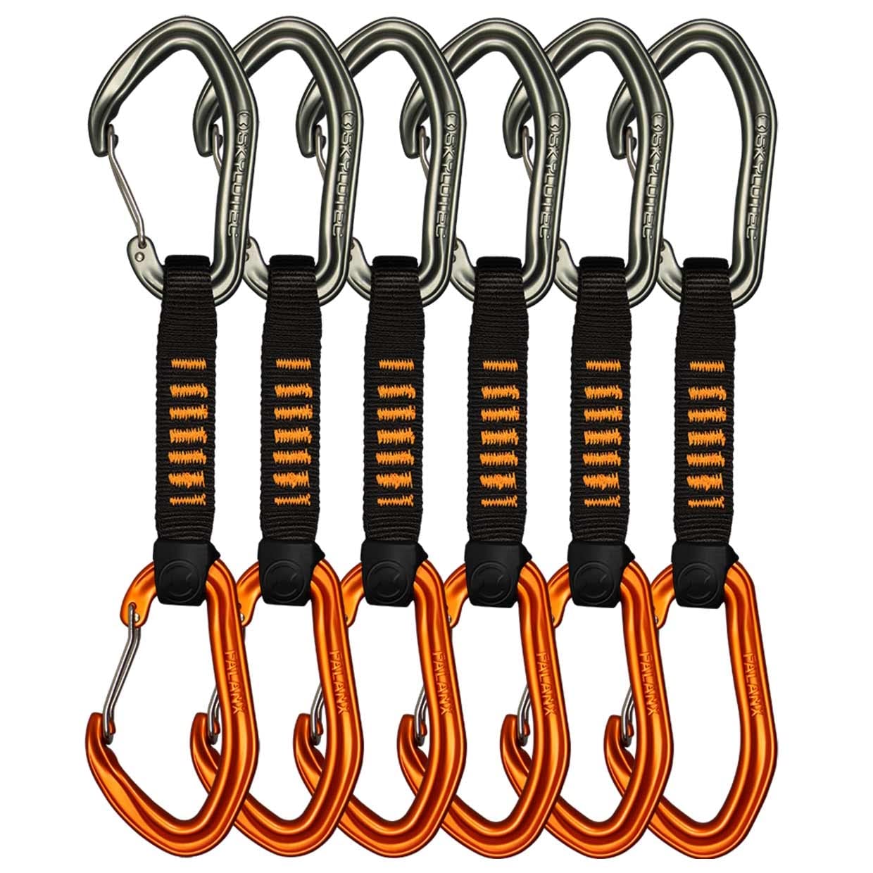 Skylotec FALANX Wire Express-Set 6er Set Größe one Size orange