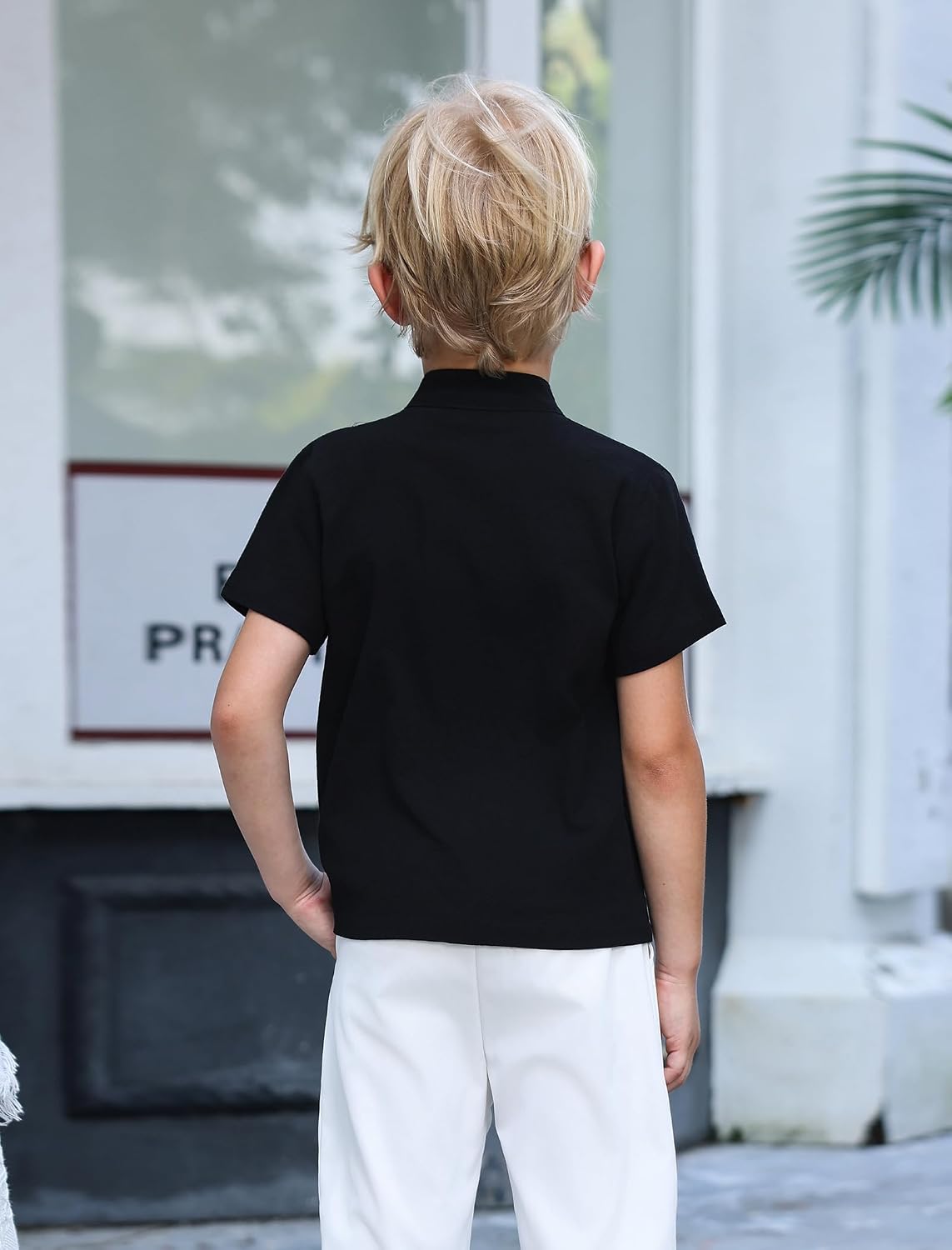 ABAFIP Boy's Mexican Shirt Short Sleeve Floral Embroidery Traditional Button Down Casual Shirt