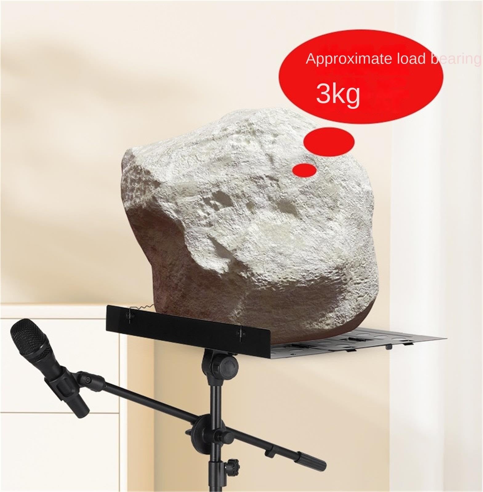 Leggio per spartiti, Leggio Pieghevole Regolabile in Altezza Portatile con Supporto for Microfono in Metallo Nero