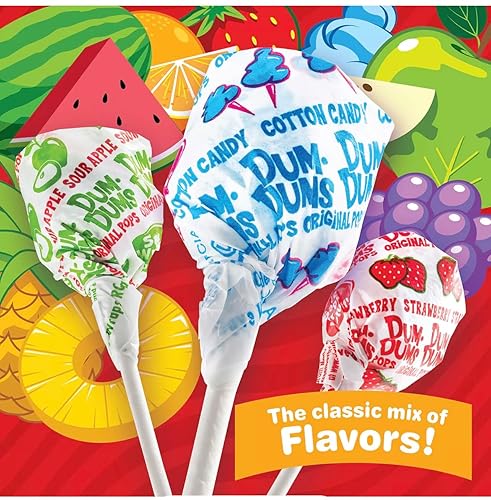 Miniatura 6 de Dum Dums Original Mix Bulk 1000 unidades – 16 sabores | Sabores clásicos de todos los tiempos – Paletas a granel, chupones a granel, envueltas