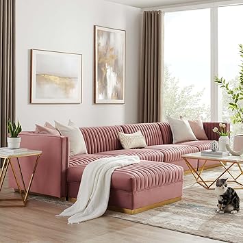 Modway Sanguine 5-Piece Modular Sectional Sofa - Thumbnail 3