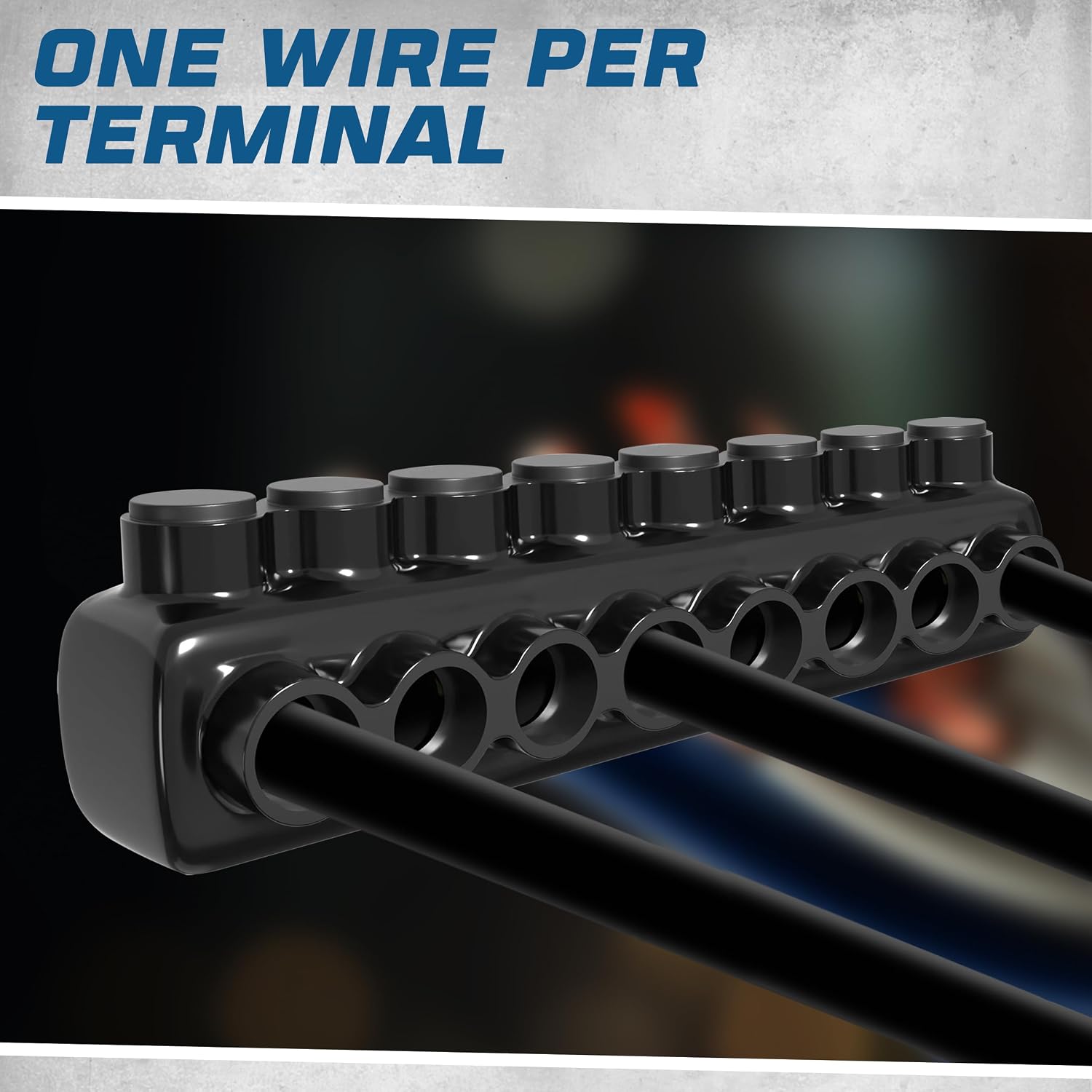 OHLECTRIC Insulated Wire Connector 8 Port Single Side Entry for 4-14 Wire Range Lugs with 5/32 Hex Screw, Pre-Filled with Oxide Inhibitor - Wire Connectors, Electrical Connectors, Wire Tap